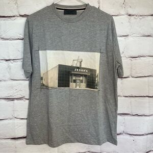 Jerry Kaye Collection T Shirt SZ L Jerry’s Bar Made in Italy 100% Cotton Gray